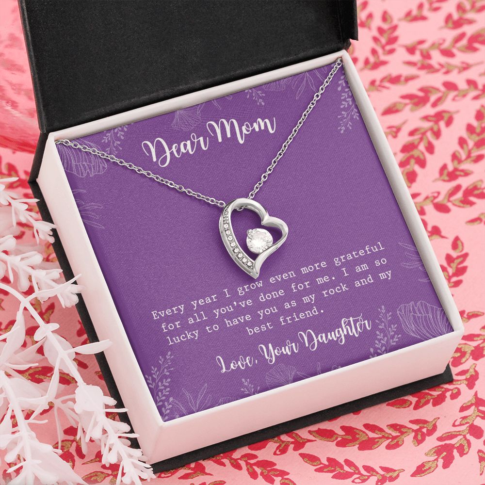 Mom Necklace Gifts for Mom from Daughter to Mom Gifts for Mothers Day from Daughter, To My Mom Necklace from Daughter to Mom Birthday Gifts Necklace with Message Card and Gift Box2234 Forever Love Necklace