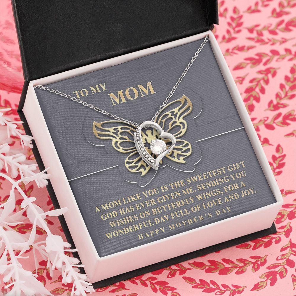 To My Mom Necklace, Gift For Mom, Mother's Day Gift from Daughter, Mom Jewelry Gift for Mothers Day, Birthday Gift for Mother, Moms Gift from Daughter Son, Necklace for Mom Mother 12 Forever Love Necklace