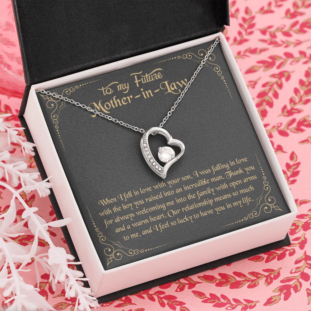 Mother in Law Necklace, Jewelry for Women, Future Mother in Law Gifts from Daughter in Law, Mother of Bride Gifts For Mother in Law, Birthday Gifts For Mother In Law From Daughter In Law10 Forever Love Necklace