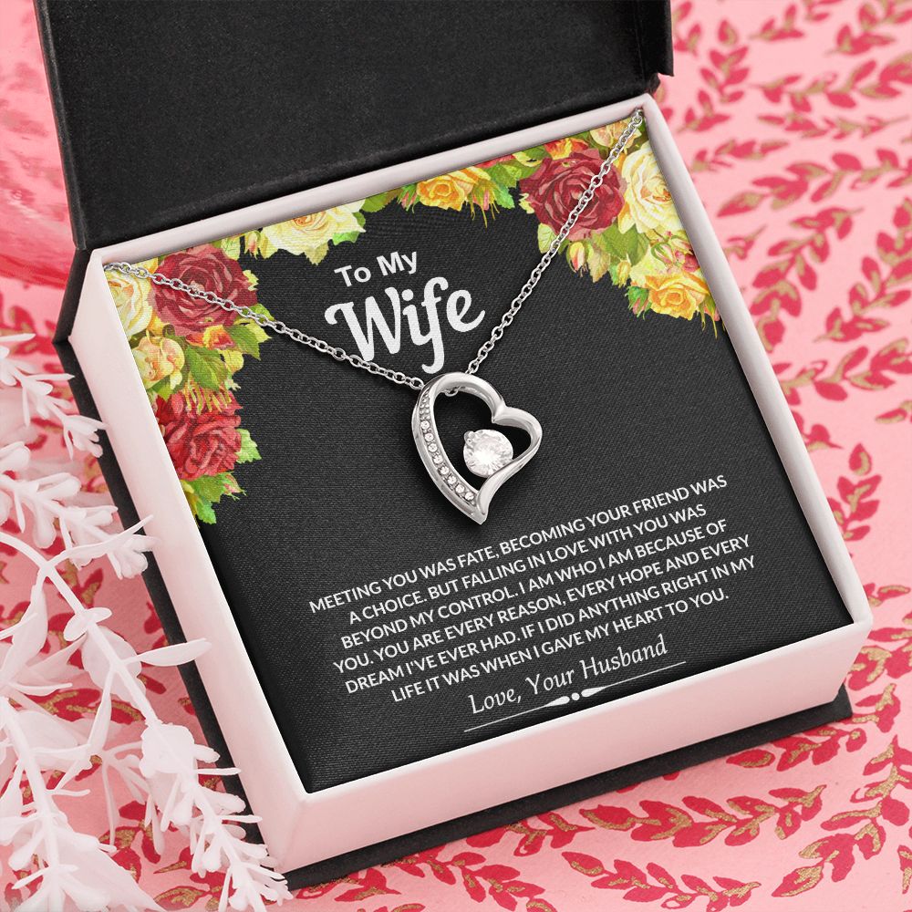To My Wife Necklace from Husband Jewelry Gift For Wife Valentines Gift for Her Forever Love Necklace
