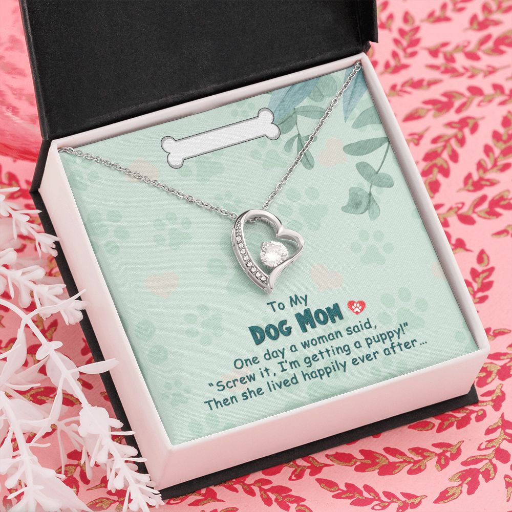 Love Knot Necklace, Dog Mom Gift For Mother's Day, Dog Mom Necklace For Women, Dog Mama Sentimental Gift, Dog Lover Gifts For Her, Unique1 Forever Love Necklace