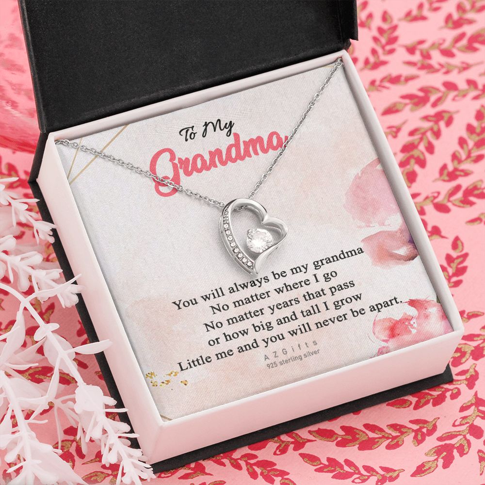 To My Grandma Necklace, Gift for Grandmother Necklace, Mothers Day Gift For Grandma Nana, Grandma Jewelry From Grandchildren GrandKids , Jewelry Box Gift For Grandma Grandmother13 Forever Love Necklace