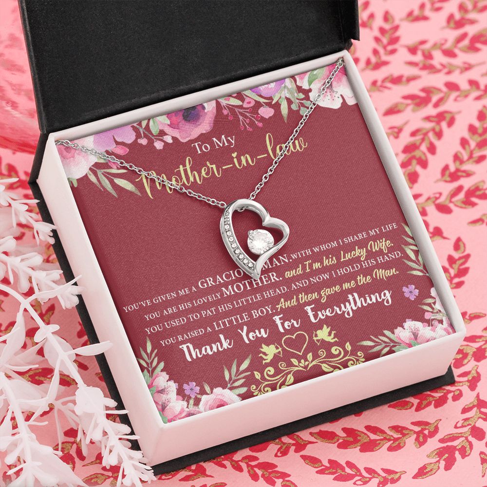 Mother in Law Necklace, Jewelry for Women, Future Mother in Law Gifts from Daughter in Law, Mother of Bride Gifts For Mother in Law, Birthday Gifts For Mother In Law From Daughter In Law7 Forever Love Necklace