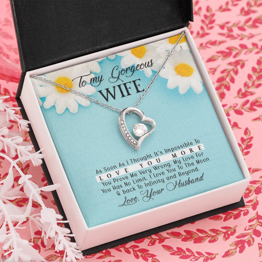 Birthday Gifts For Wife, Necklace Gifts For Wife From Husband, To My Wife Jewelry For Women , To My Wife Necklace  from Husband Wedding Anniversary Present For Wife, Beautiful Wife Jewelry Christmas33 Forever Love Necklace