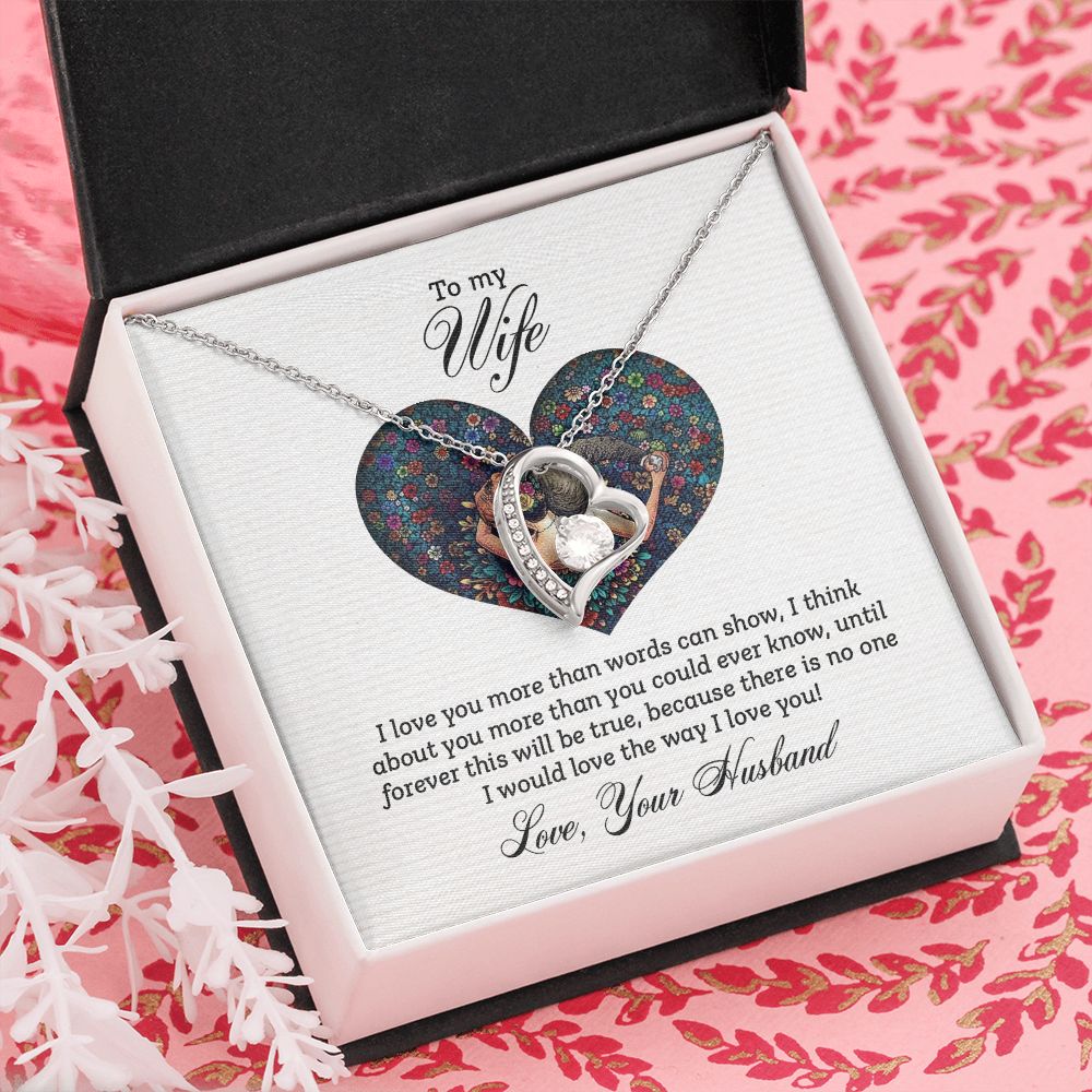 Birthday Gifts For Wife, Necklace Gifts For Wife From Husband, To My Wife Jewelry For Women , To My Wife Necklace  from Husband Wedding Anniversary Present For Wife, Beautiful Wife Jewelry Christmas23 Forever Love Necklace