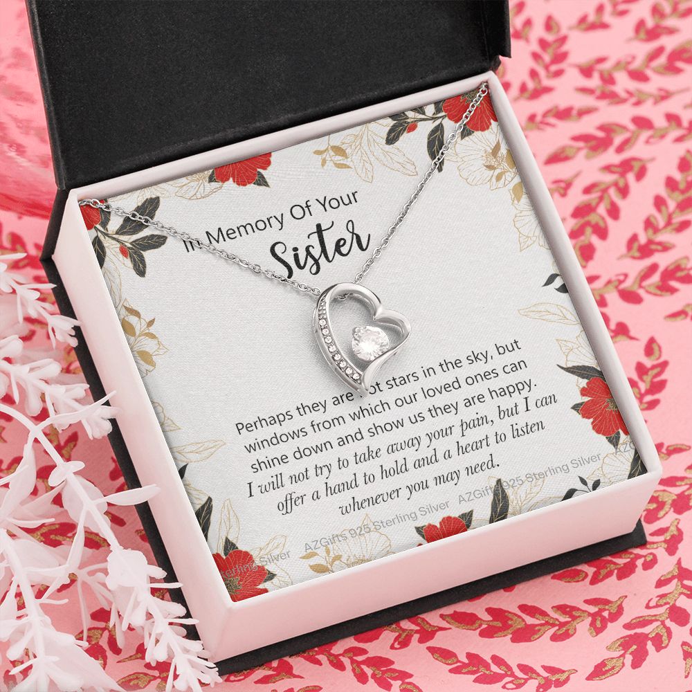 In Memory Of Your Sister Gift, Sympathy Loss Of Sister, Memorial Gift For Loss Of Sister , Sympathy Gift Loss Of A Sister, Loss Of A Sister Forever Love Necklace