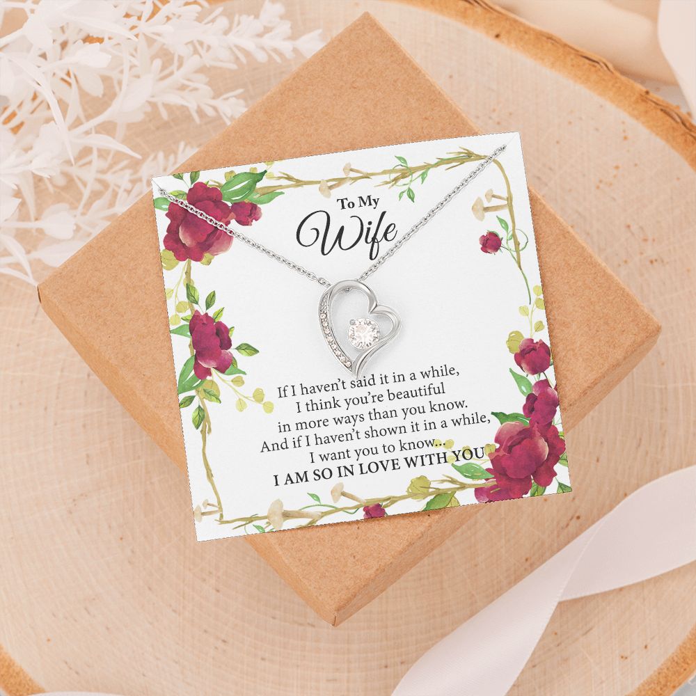 Birthday Gifts For Wife, Necklace Gifts For Wife From Husband, To My Wife Jewelry For Women , To My Wife Necklace  from Husband Wedding Anniversary Present For Wife, Beautiful Wife Jewelry Christmas19 Forever Love Necklace