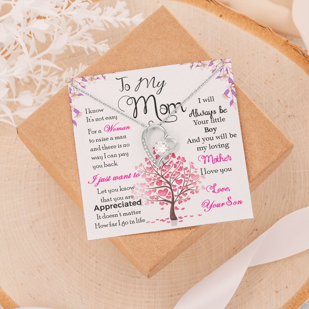 To My Mom Necklace Pendant Gift From Son I Know It's Not Easy For A Woman Necklace For To Mom Happy Mothers Day Mother In Law Gift On Birthday Anniversary Gift 30821 Forever Love Necklace