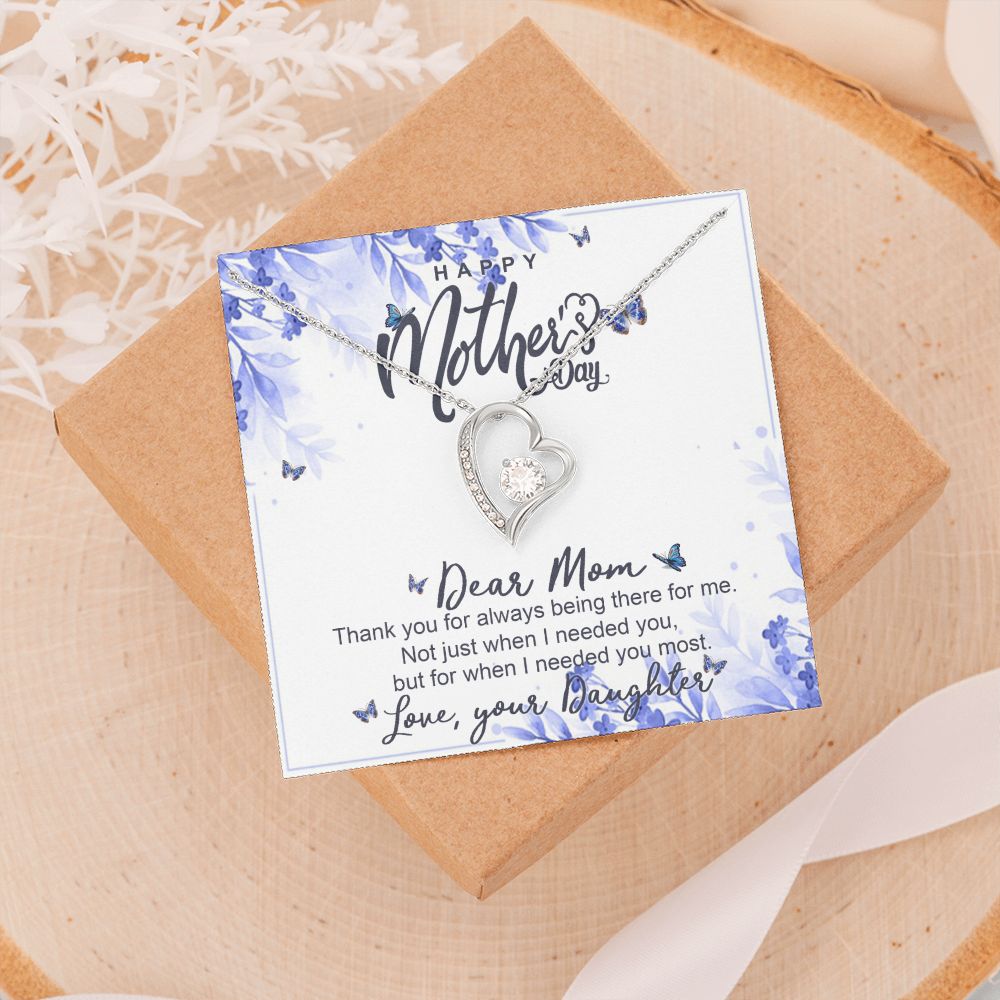 Happy Mother Day, Mothers Day Gifts Necklace, Gifts For Mom From Daughter Or Son Forever Love Necklace