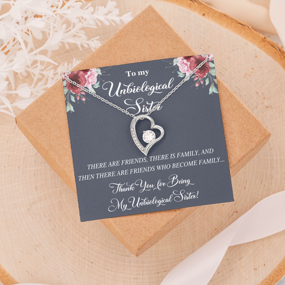 Unbiological Sister Alluring Beautiful Necklace, Best Friend Necklace, Soul Gift Forever Love Necklace