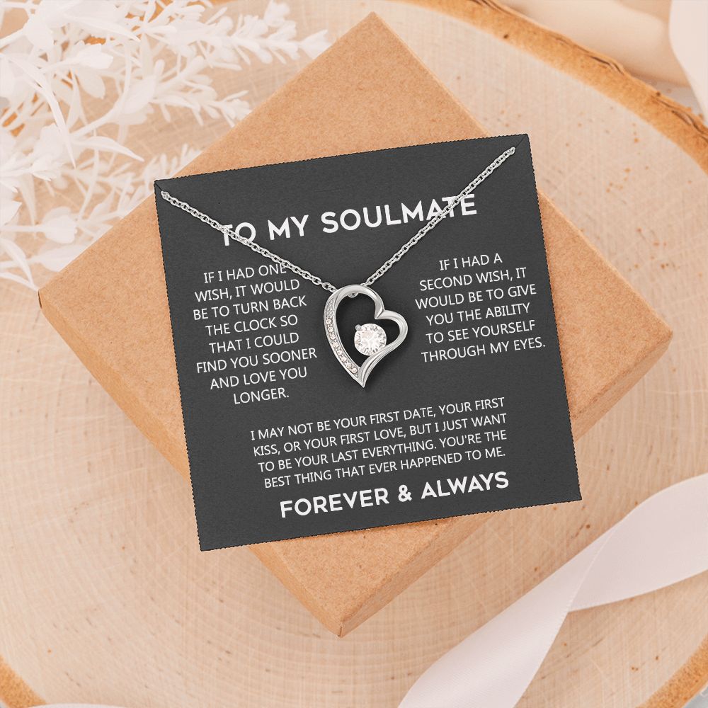 To My Soulmate Eternal Hope Necklace  Wife Soulmate Valentines Day Gift for Her 175144059615 Forever Love Necklace