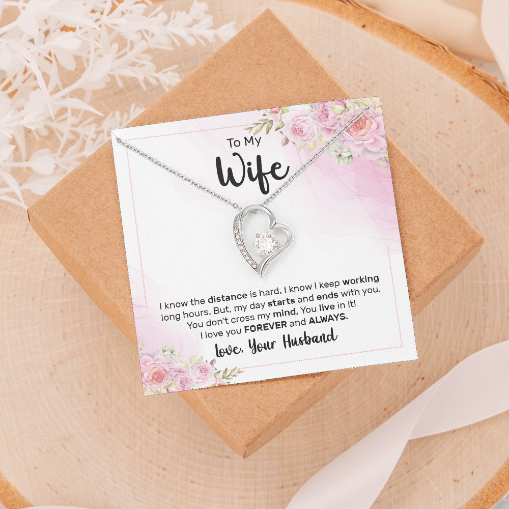 Birthday Gifts For Wife, Necklace Gifts For Wife From Husband, To My Wife Jewelry For Women , To My Wife Necklace  from Husband Wedding Anniversary Present For Wife, Beautiful Wife Jewelry Christmas29 Forever Love Necklace