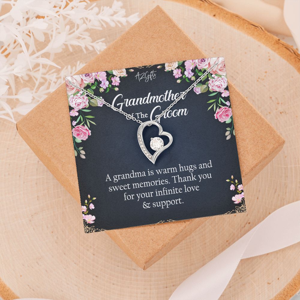 To My Grandmother Necklace, Gift for Grandmother Necklace, Mothers Day Gift For Grandma Nana, Grandma Jewelry From Grandchildren GrandKids , Jewelry Box Gift For Grandma Grandmother2 Forever Love Necklace