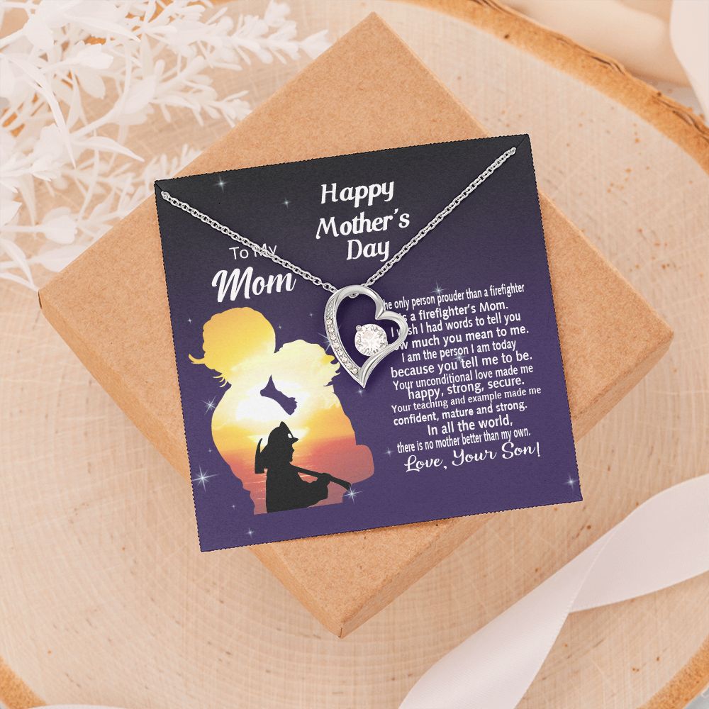 Mom Necklace Gifts for Mom from Daughter to Mom Gifts for Mothers Day from Daughter, To My Mom Necklace from Daughter to Mom Birthday Gifts Necklace with Message Card and Gift Box14 Forever Love Necklace
