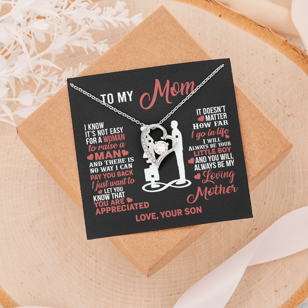 Mom Necklace Mothers Day Gift From Son To My Mom Forevere Love Necklace Gift Mom Forever Love Necklace