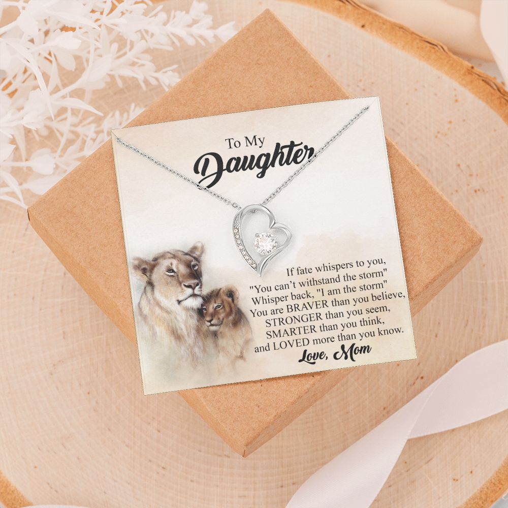 Mother Daughter Gift Ideas, To My Daughter Gift Necklace from Mom, Jewelry Pendant Present for Daughter, Birthday Christmas Gift Graduation Gifts for Daughters, Mother and Daughter Necklace 24 Forever Love Necklace