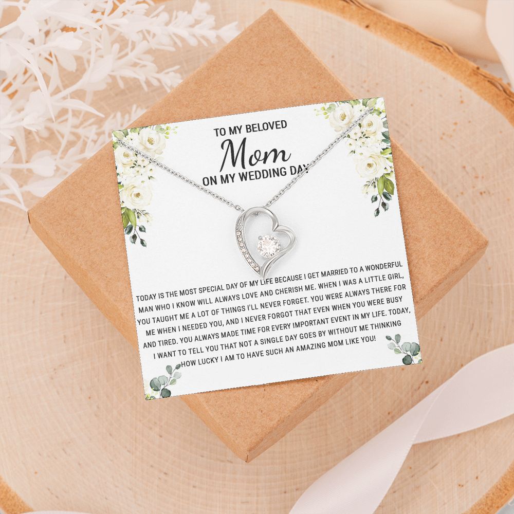 To My Mom Necklace, Gift For Mom, Mother's Day Gift from Daughter, Mom Jewelry Gift for Mothers Day, Birthday Gift for Mother, Moms Gift from Daughter Son, Necklace for Mom Mother 1 Forever Love Necklace