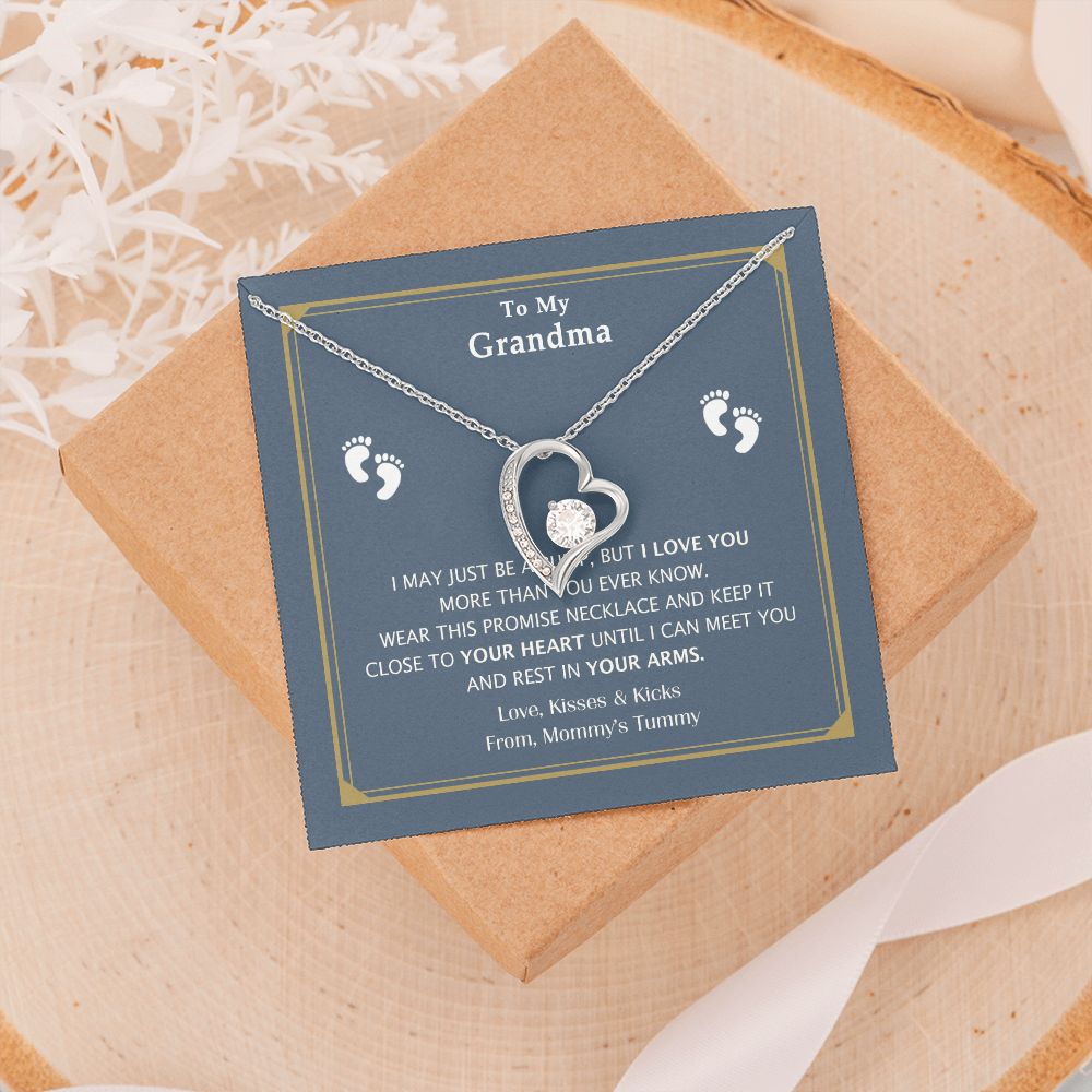 To My Grandma Necklace, Gift for Grandmother Necklace, Mothers Day Gift For Grandma Nana, Grandma Jewelry From Grandchildren GrandKids , Jewelry Box Gift For Grandma Grandmother17 Forever Love Necklace