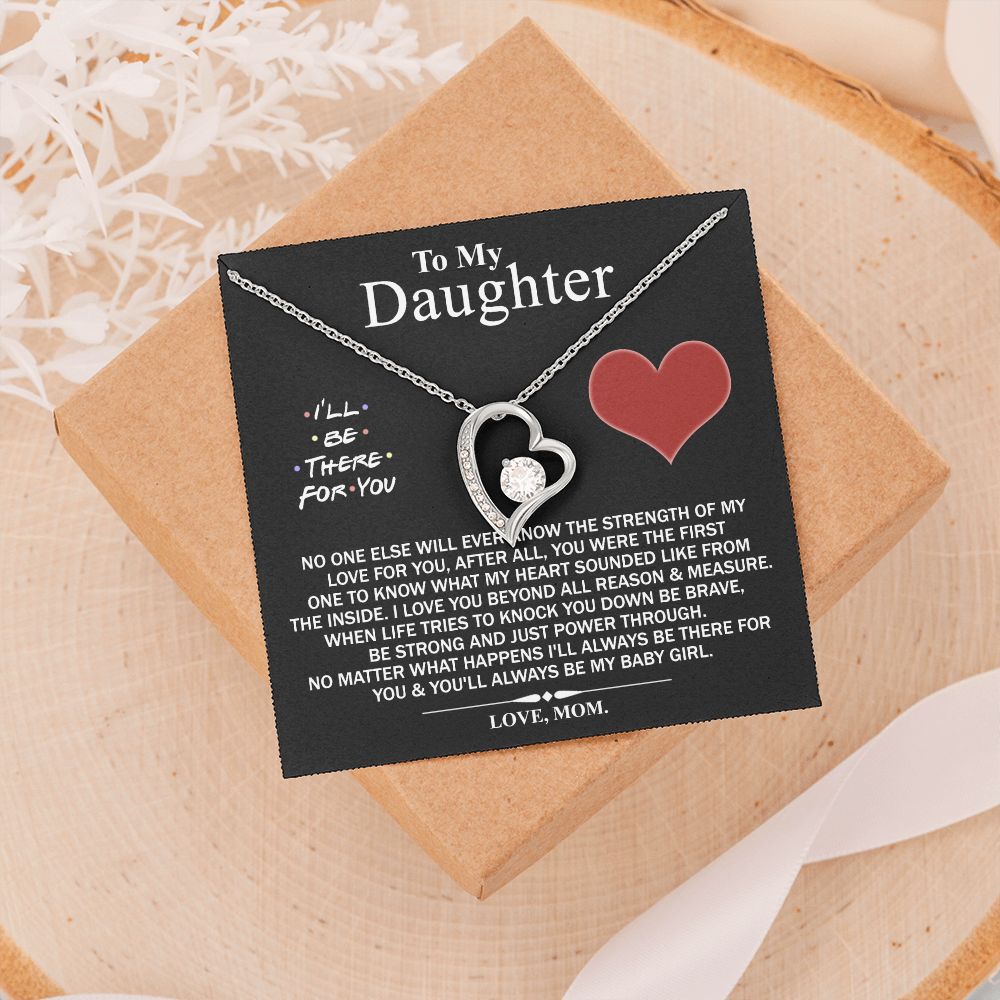 Mother Daughter Gift Ideas, To My Daughter Gift Necklace from Mom, Jewelry Pendant Present for Daughter, Birthday Christmas Gift Graduation Gifts for Daughters, Mother and Daughter Necklace 2138 Forever Love Necklace