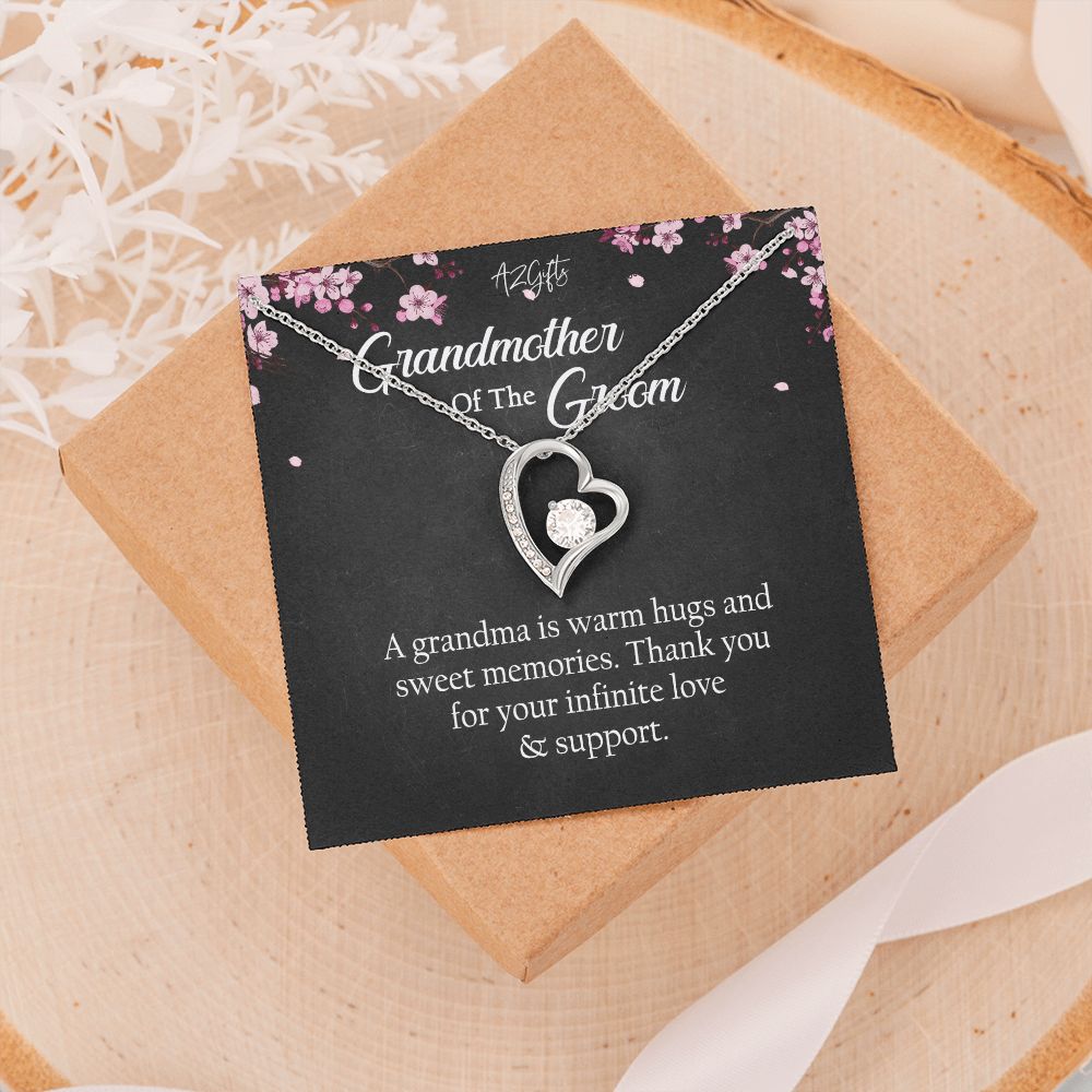 To My Grandmother Necklace, Gift for Grandmother Necklace, Mothers Day Gift For Grandma Nana, Grandma Jewelry From Grandchildren GrandKids , Jewelry Box Gift For Grandma Grandmother Forever Love Necklace