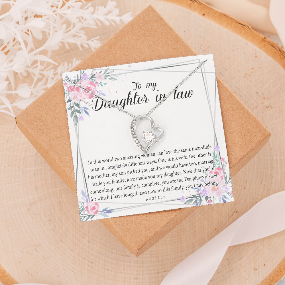 Daughter In Law Gifts Ideas, Daughter In Law Necklace, Gifts For Future Daughter In Law, Daughter In Law Birthday Gifts, Daughter-in-law Gifts From Mother In Law, Birthday Gifts For Daughter Forever Love Necklace