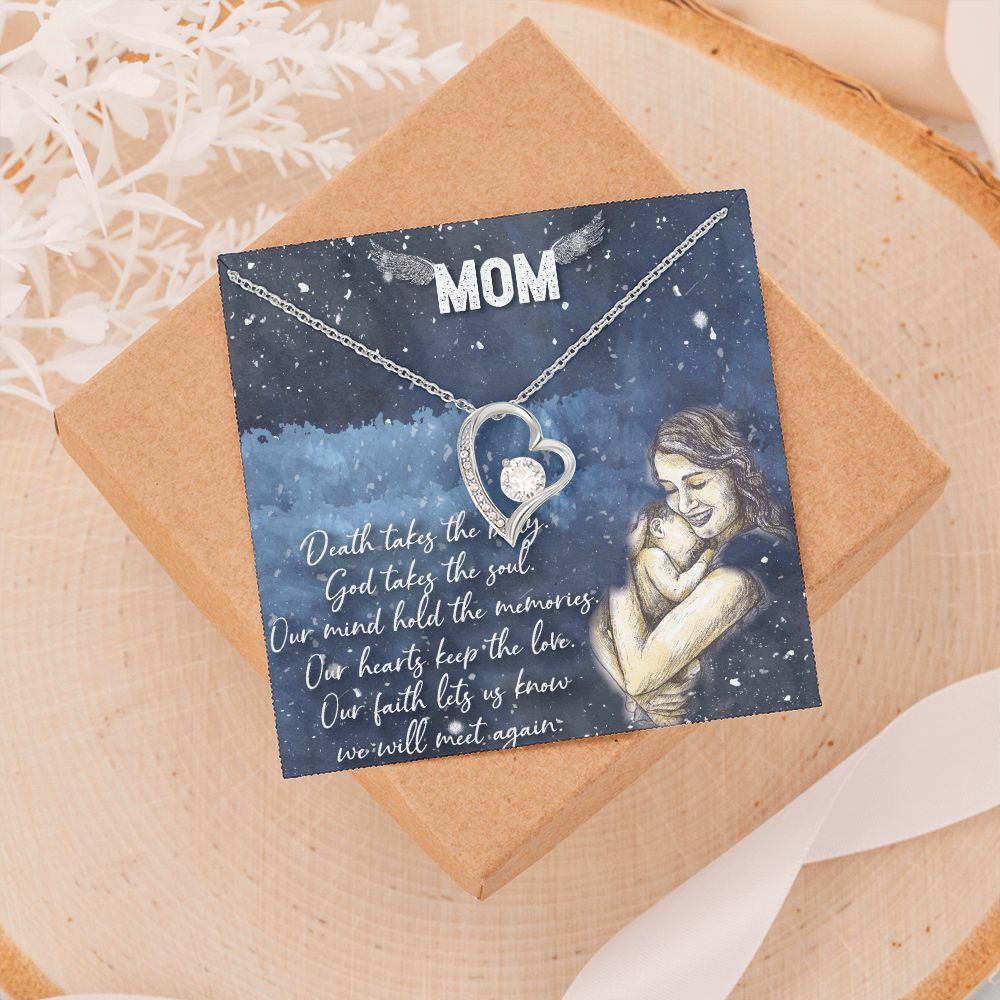 To My Mom Necklace Pendant Gift From Daughter Your Faith Lets Us Know With Message Card Gift For Mom Forever Love Necklace