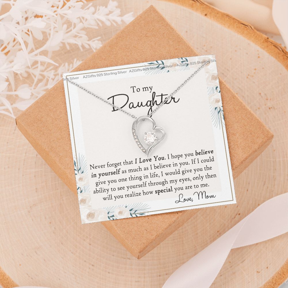 Mother Mom Daughter Necklace Hearts Pendant Necklace Jewelry Gifts for Mom Mother Daughter Jewelry Gift for Women Present for Birthday Anniversary Christmas Forever Love Necklace