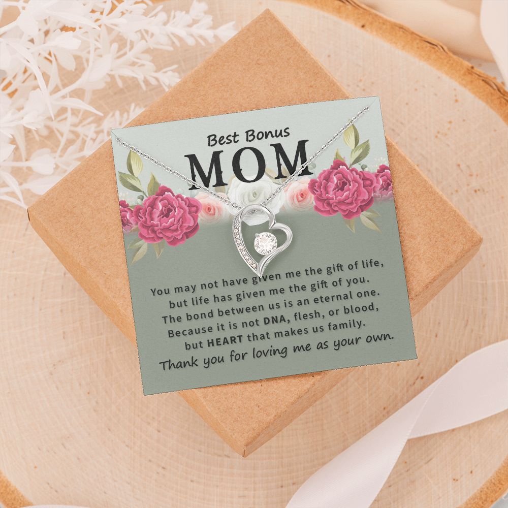 Mother Daughter Necklace as Daughter Gift from Mom, Mom Necklace as Christmas Gift for Mom from Son, Birthday Gift for Mother in Law Necklace, Bonus Mom Gifts for Step Mom Necklace2 Forever Love Necklace