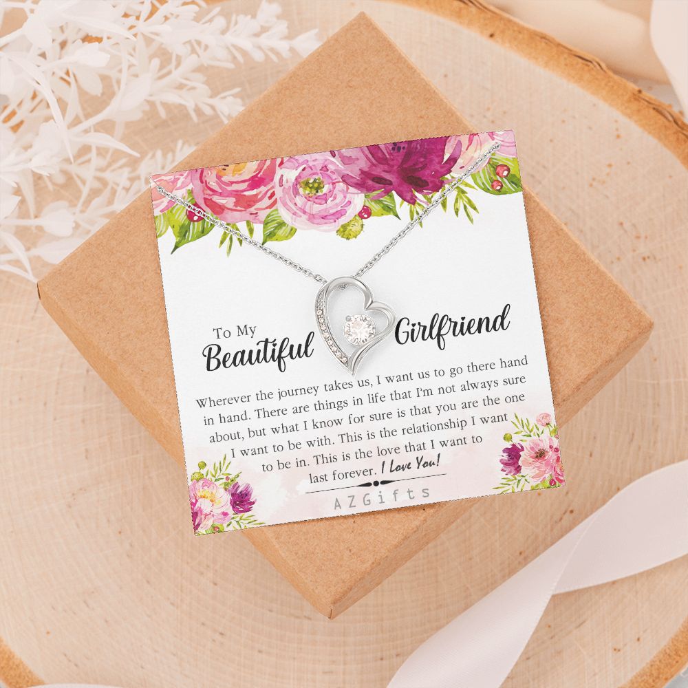 To My Girlfriend Necklace from Boyfriend To My Future Wife Necklace Jewelry For Girlfriend Gift For Girlfriend Gift for Her Romantic Birthday Valentines Day Gift For Girlfriend Gifts Necklaces 5 Forever Love Necklace