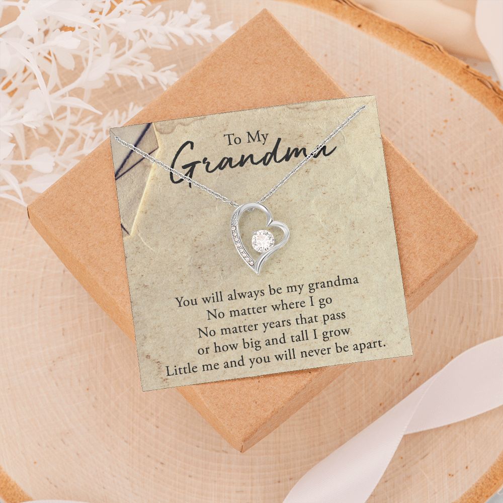 To My Grandma Necklace, Gift for Grandmother Necklace, Mothers Day Gift For Grandma Nana, Grandma Jewelry From Grandchildren GrandKids , Jewelry Box Gift For Grandma Grandmother5 Forever Love Necklace