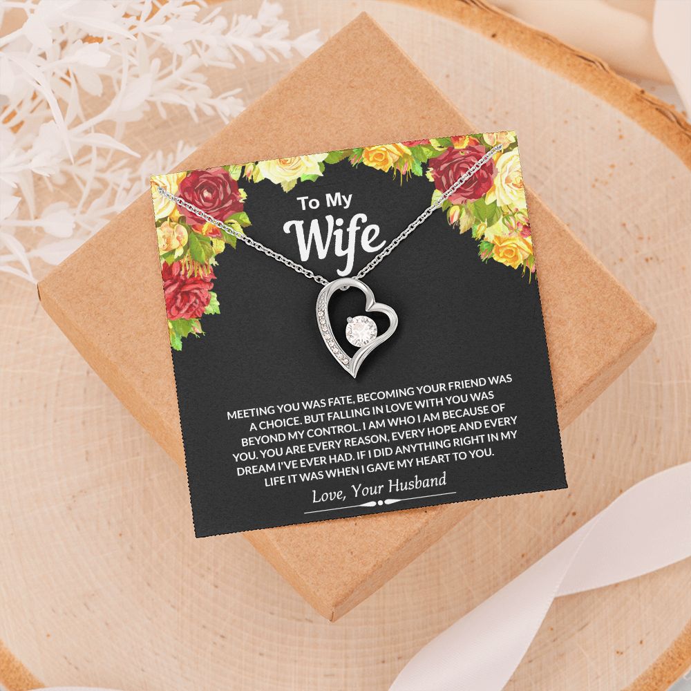 To My Wife Necklace from Husband Jewelry Gift For Wife Valentines Gift for Her Forever Love Necklace