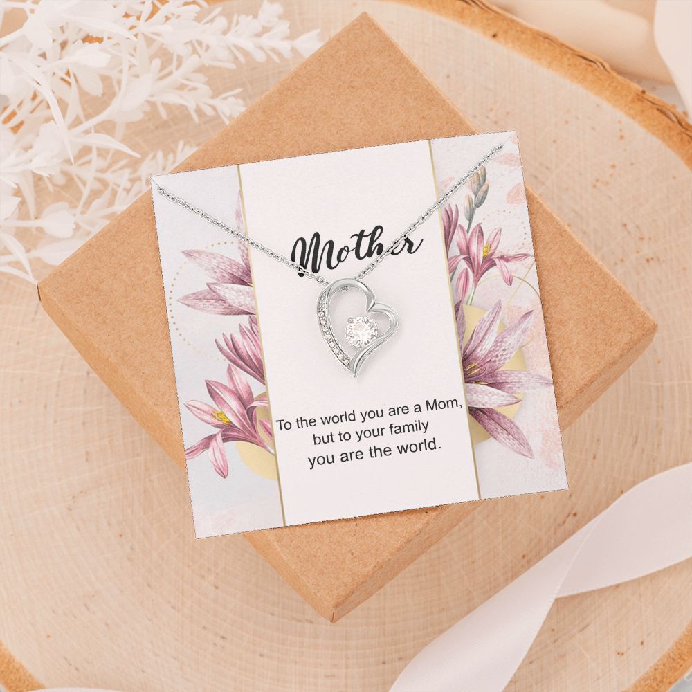 Mom Necklace Gifts for Mom from Daughter to Mom Gifts for Mothers Day from Daughter, To My Mom Necklace from Daughter to Mom Birthday Gifts Necklace with Message Card and Gift Box7 Forever Love Necklace