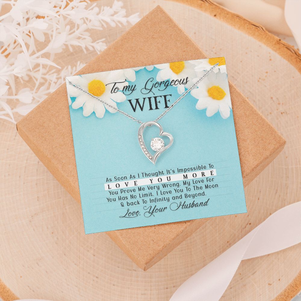 Birthday Gifts For Wife, Necklace Gifts For Wife From Husband, To My Wife Jewelry For Women , To My Wife Necklace  from Husband Wedding Anniversary Present For Wife, Beautiful Wife Jewelry Christmas33 Forever Love Necklace