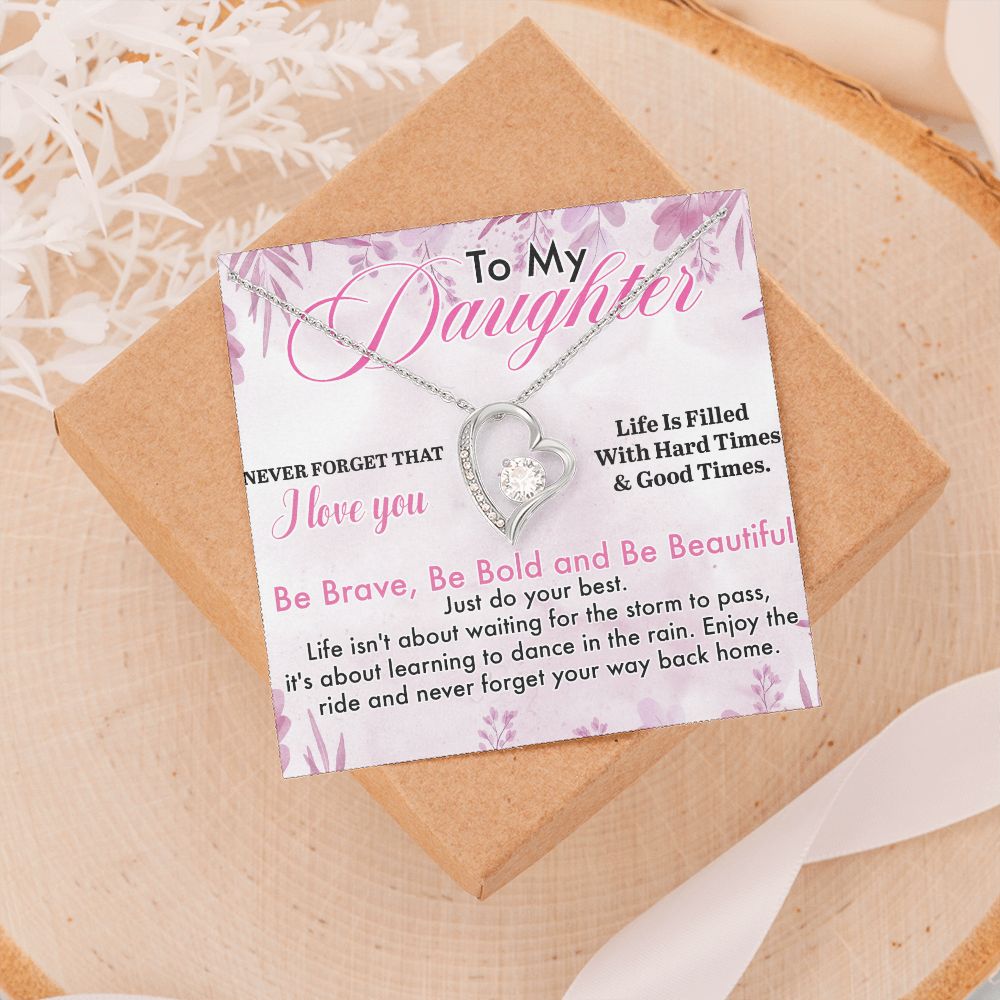 Jewelry Pendant Present for Daughter, To My Daughter Gift Necklace from Mom, Mother Daughter Gift Ideas, Birthday Christmas Gift Graduation Gifts for Daughters, Mother and Daughter Necklace 13 Forever Love Necklace