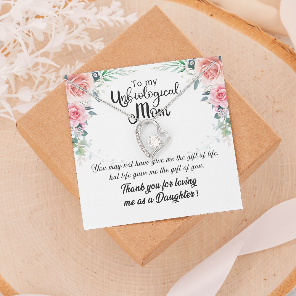 Unibological Necklace, Jewelry for Women, Future Mother in Law Gifts from Daughter in Law, Mother of Bride Gifts For Mother in Law, Birthday Gifts For Mother In Law From Daughter In Law Forever Love Necklace