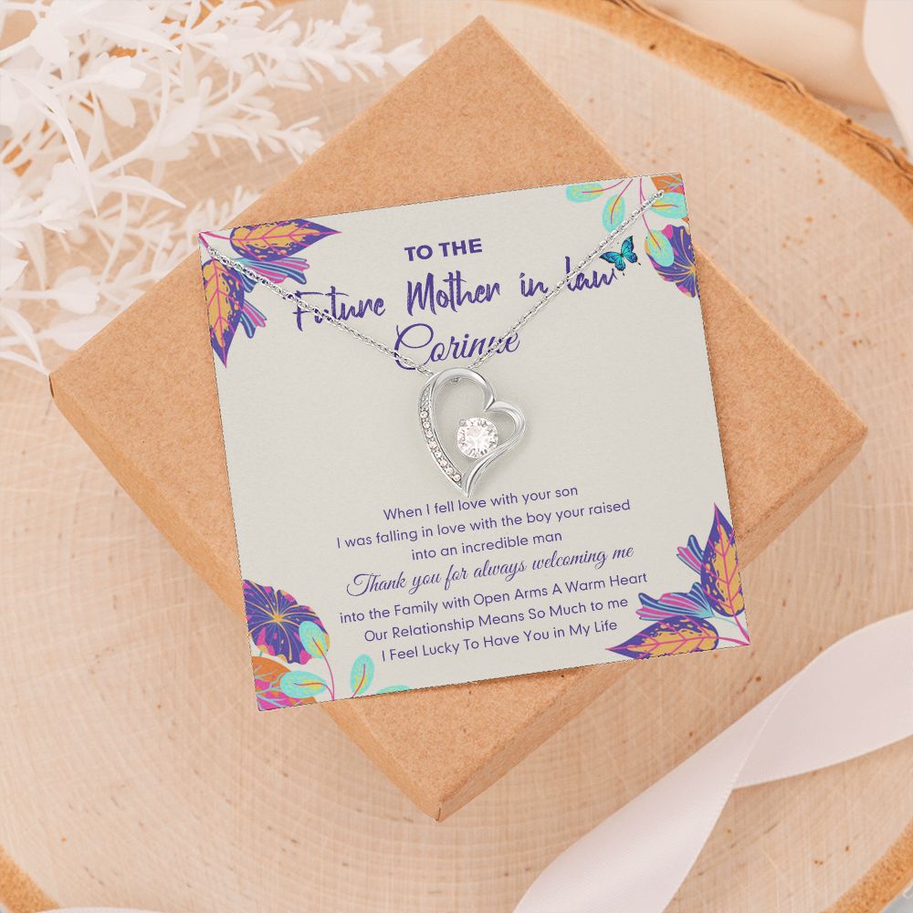 Mother in Law Necklace, Jewelry for Women, Future Mother in Law Gifts from Daughter in Law, Mother of Bride Gifts For Mother in Law, Birthday Gifts For Mother In Law From Daughter In Law16 Forever Love Necklace