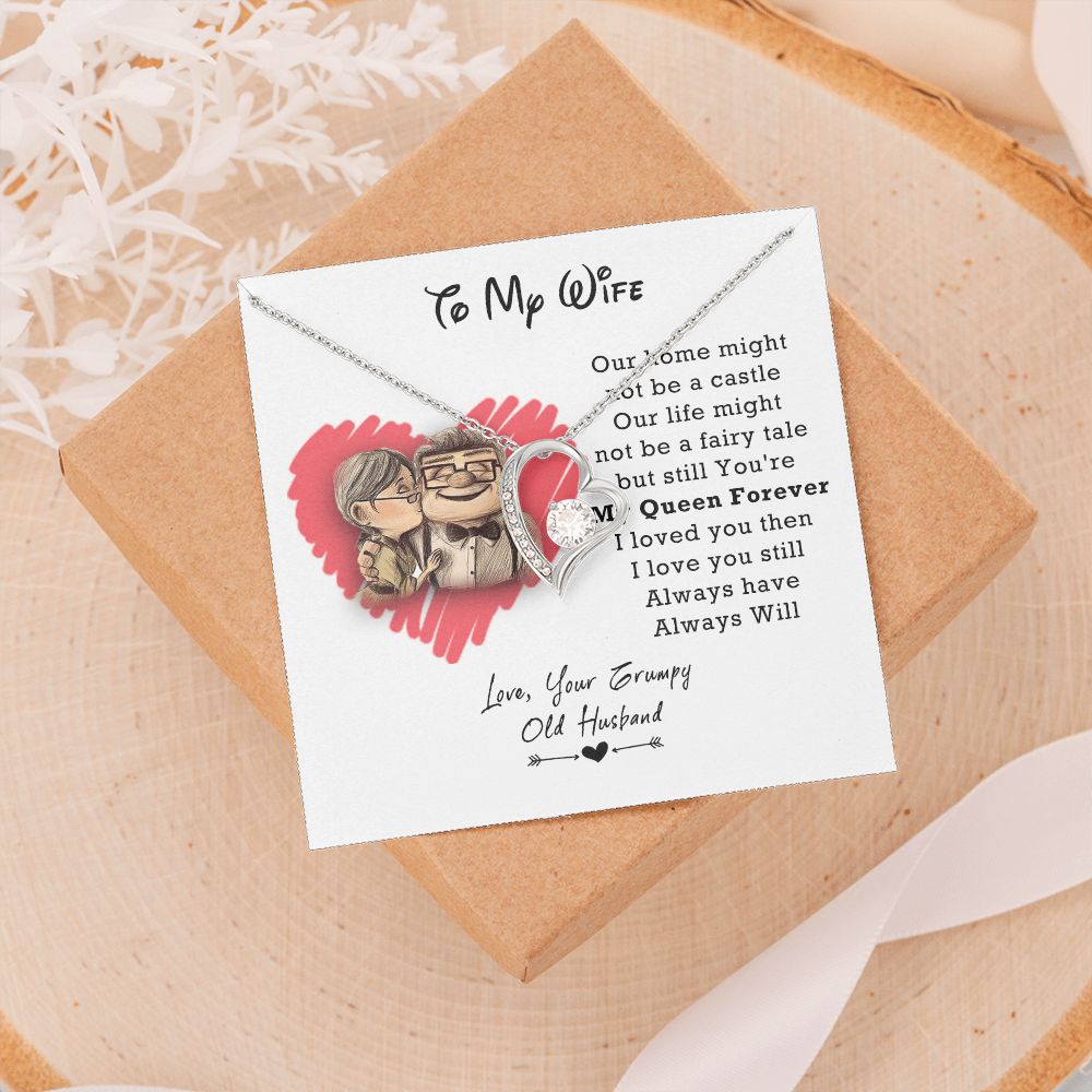 To My Wife Necklace from Husband, Personalized Necklace for Women, Luxury Necklace for Wife from Man Men, Wedding Anniversary Present For Wife, Beautiful Wife Jewelry Christmas Birthday Gifts For Wife3 Forever Love Necklace