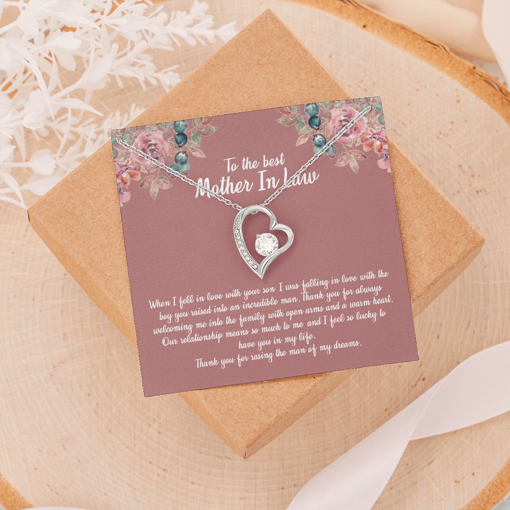 Mother in Law Necklace, Jewelry for Women, Future Mother in Law Gifts from Daughter in Law, Mother of Bride Gifts For Mother in Law, Birthday Gifts For Mother In Law From Daughter In Law11 Forever Love Necklace