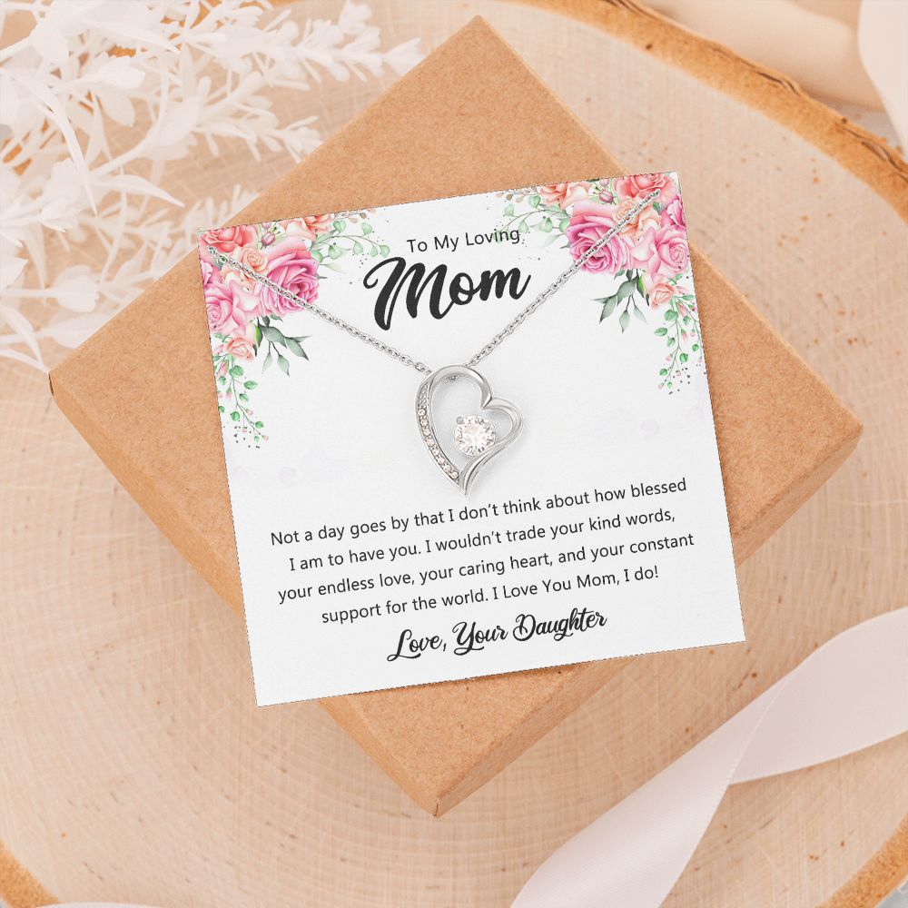 To My Mom Necklace, Gift For Mom, Mother's Day Gift from Daughter, Mom Jewelry Gift for Mothers Day, Birthday Gift for Mother, Moms Gift from Daughter Son, Necklace for Mom Mother 9 Forever Love Necklace