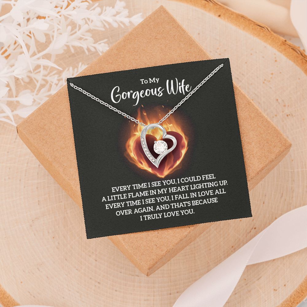 Birthday Gifts For Wife, Necklace Gifts For Wife From Husband, To My Wife Jewelry For Women , To My Wife Necklace  from Husband Wedding Anniversary Present For Wife, Beautiful Wife Jewelry Christmas32 Forever Love Necklace