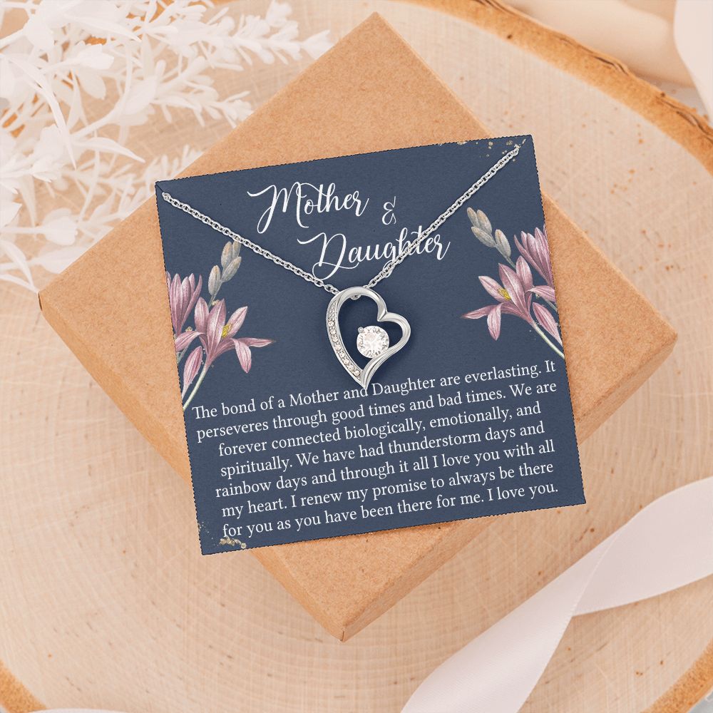 To My Mother Necklace Mom Bestfriend Best Mommy Mother In Law Stepmom For Mothers Day Birthday From Son Daughter Stepson Stepdaughter Necklace Gift Forever Love Necklace