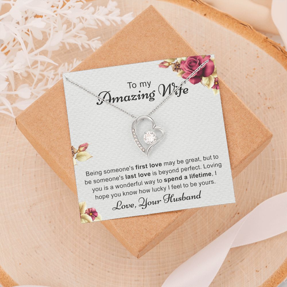 Birthday Gifts For Wife, Necklace Gifts For Wife From Husband, To My Wife Jewelry For Women , To My Wife Necklace  from Husband Wedding Anniversary Present For Wife, Beautiful Wife Jewelry Christmas 6 Forever Love Necklace