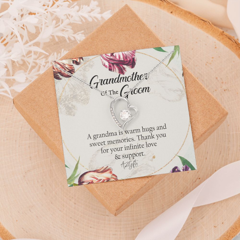 To My Grandmother Necklace, Gift for Grandmother Necklace, Mothers Day Gift For Grandma Nana, Grandma Jewelry From Grandchildren GrandKids , Jewelry Box Gift For Grandma Grandmother1 Forever Love Necklace