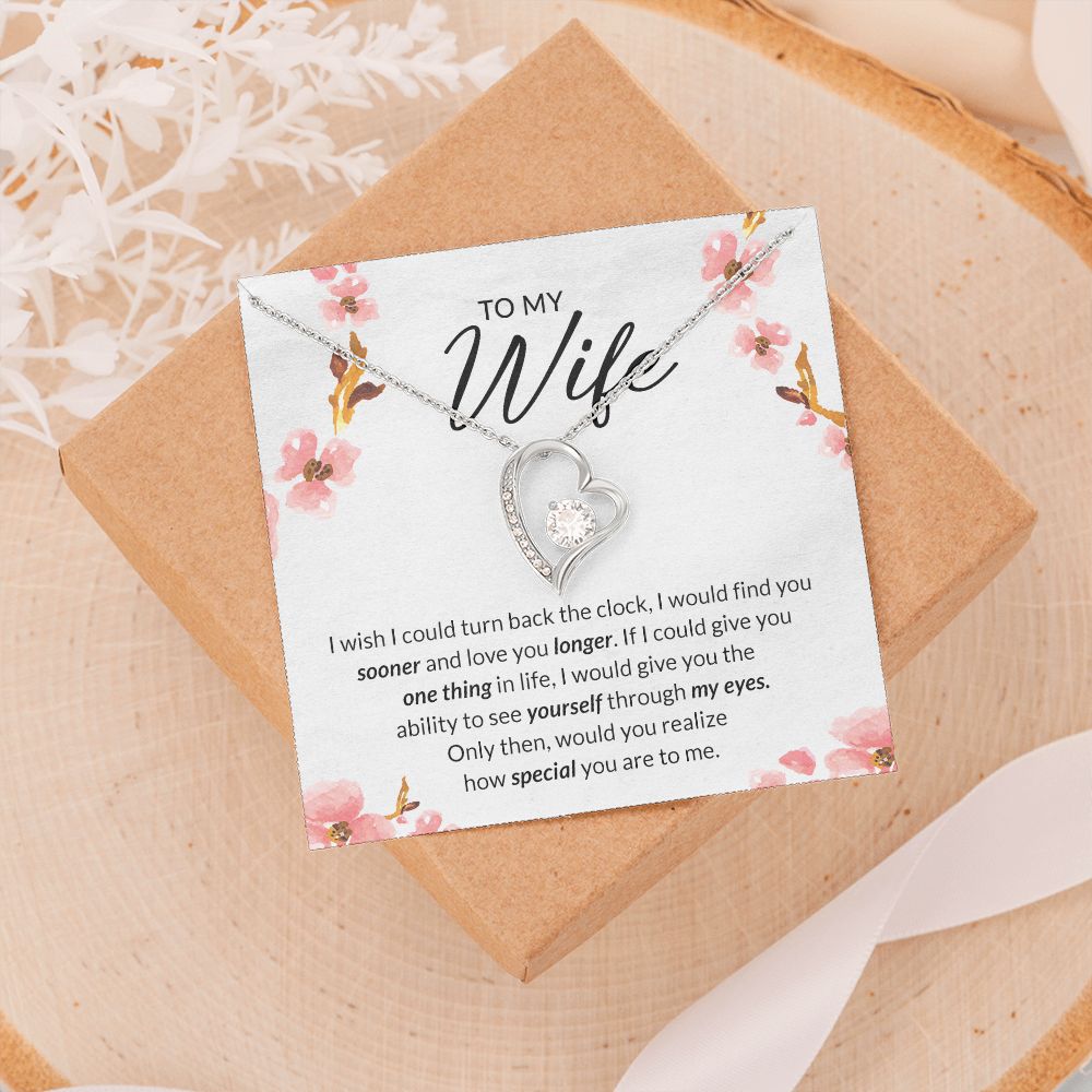 Birthday Gifts For Wife, Necklace Gifts For Wife From Husband, To My Wife Jewelry For Women , To My Wife Necklace  from Husband Wedding Anniversary Present For Wife, Beautiful Wife Jewelry Christmas11 Forever Love Necklace