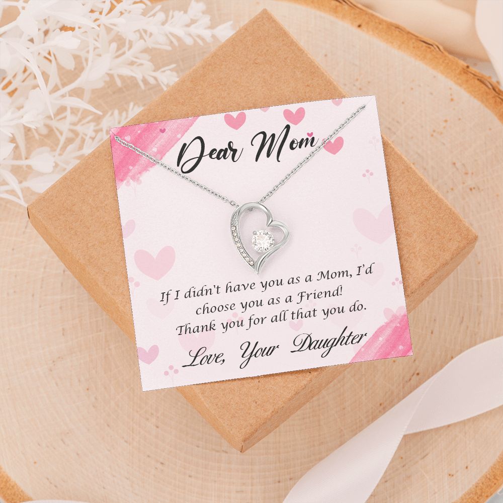 To My Mom Necklace, Gift For Mom, Mother's Day Gift from Daughter, Mom Jewelry Gift for Mothers Day, Birthday Gift for Mother, Moms Gift from Daughter Son, Necklace for Mom Mother 10 Forever Love Necklace