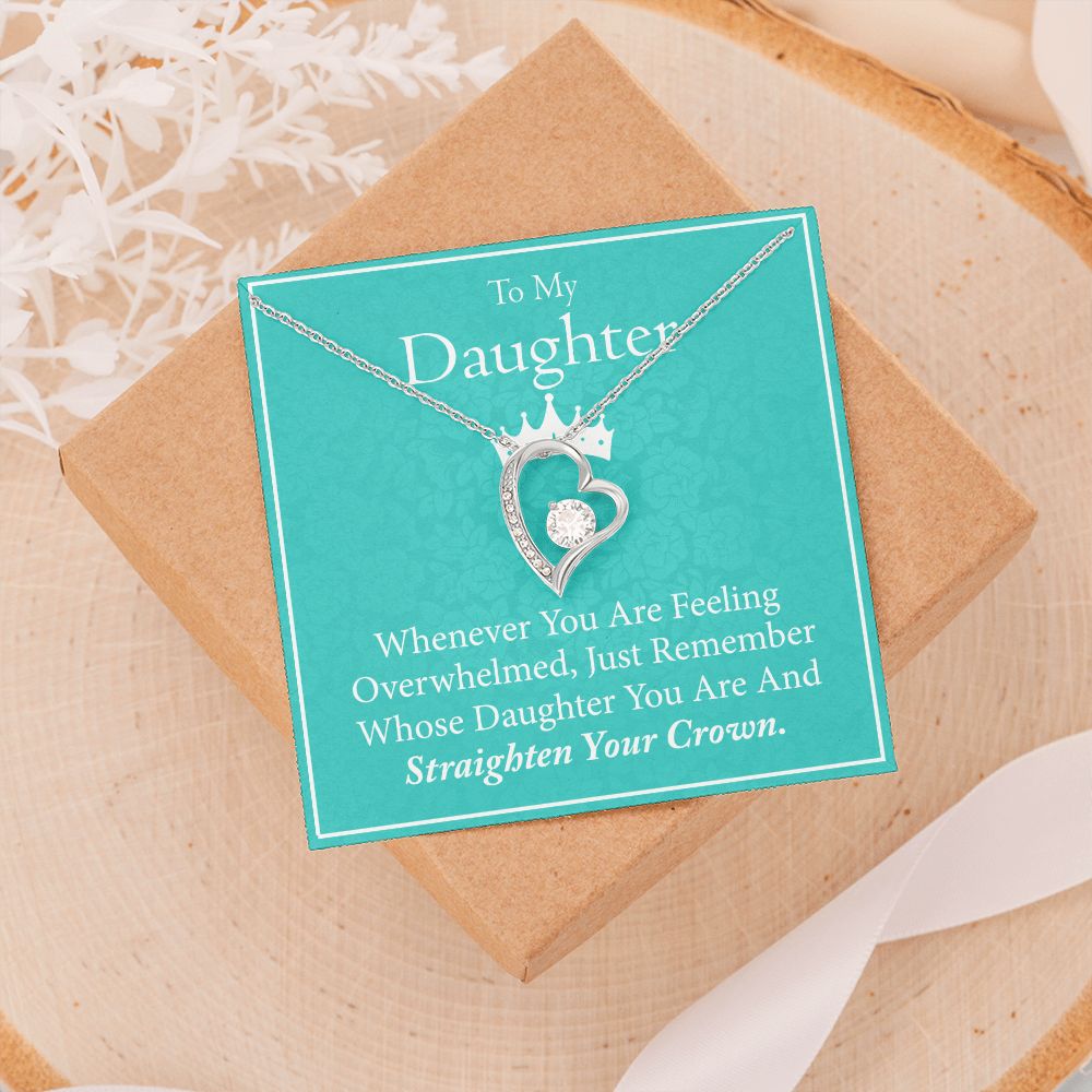 Jewelry Pendant Present for Daughter, To My Daughter Gift Necklace from Mom, Mother Daughter Gift Ideas, Birthday Christmas Gift Graduation Gifts for Daughters, Mother and Daughter Necklace 15 Forever Love Necklace