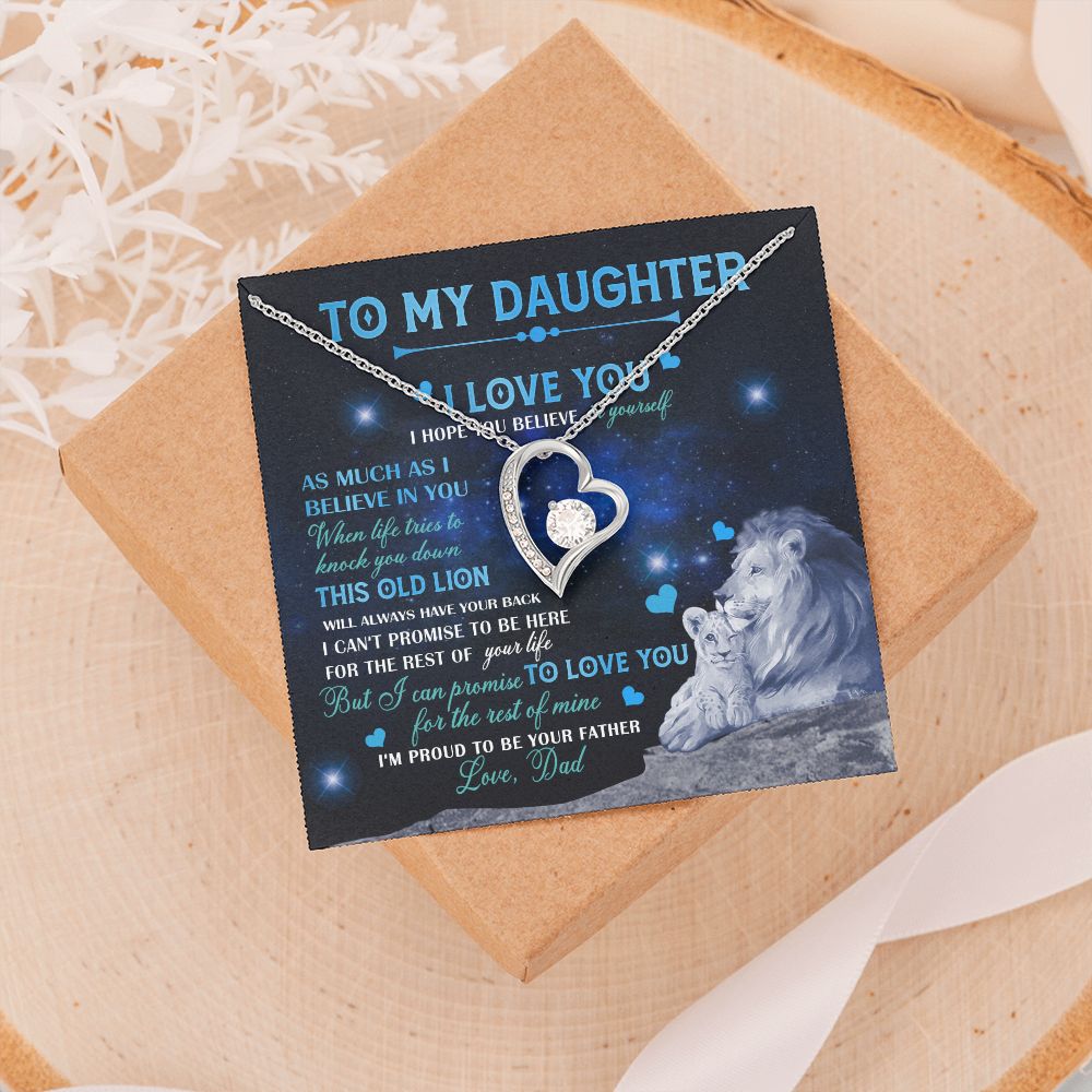 Dad To Daughter Necklace Jewelry Gift for Daughter from Dad Father Daughter Gift 175009114907 Forever Love Necklace