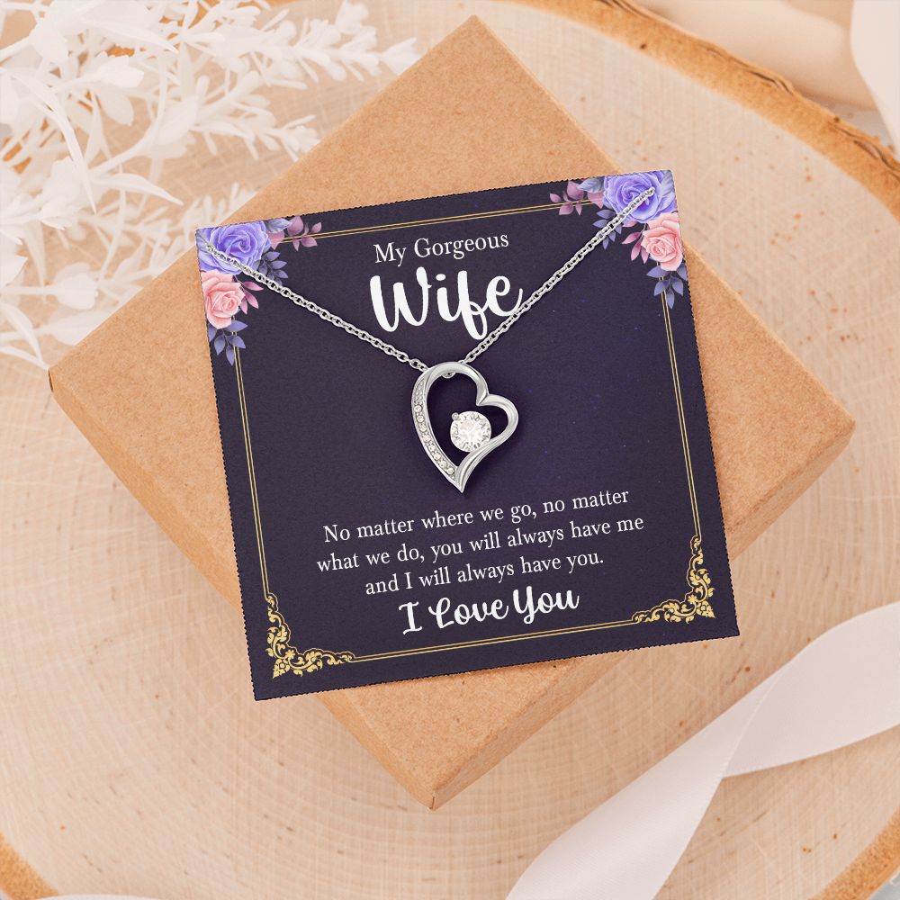 Birthday Gifts For Wife, Necklace Gifts For Wife From Husband, To My Wife Jewelry For Women , To My Wife Necklace  from Husband Wedding Anniversary Present For Wife, Beautiful Wife Jewelry Christmas15 Forever Love Necklace