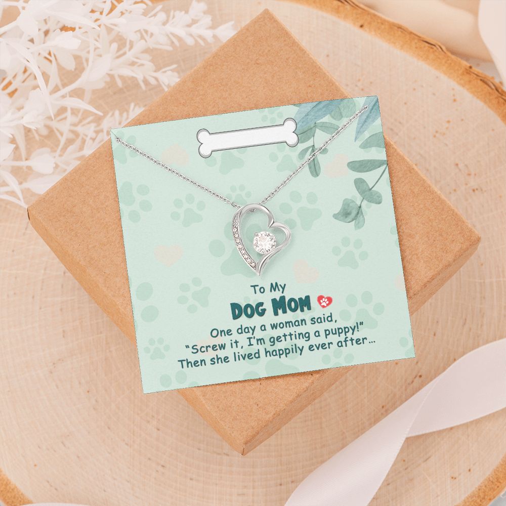 Love Knot Necklace, Dog Mom Gift For Mother's Day, Dog Mom Necklace For Women, Dog Mama Sentimental Gift, Dog Lover Gifts For Her, Unique1 Forever Love Necklace
