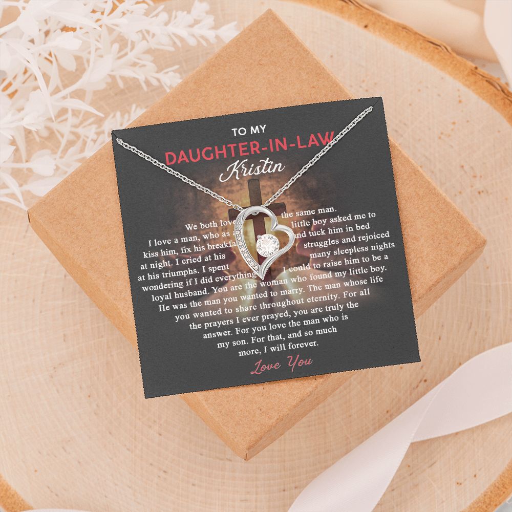 Daughter In Law Gifts Ideas, Daughter In Law Necklace, Gifts For Future Daughter In Law, Daughter In Law Birthday Gifts, Daughter-in-law Gifts From Mother In Law, Birthday Gifts For Daughter8 Forever Love Necklace
